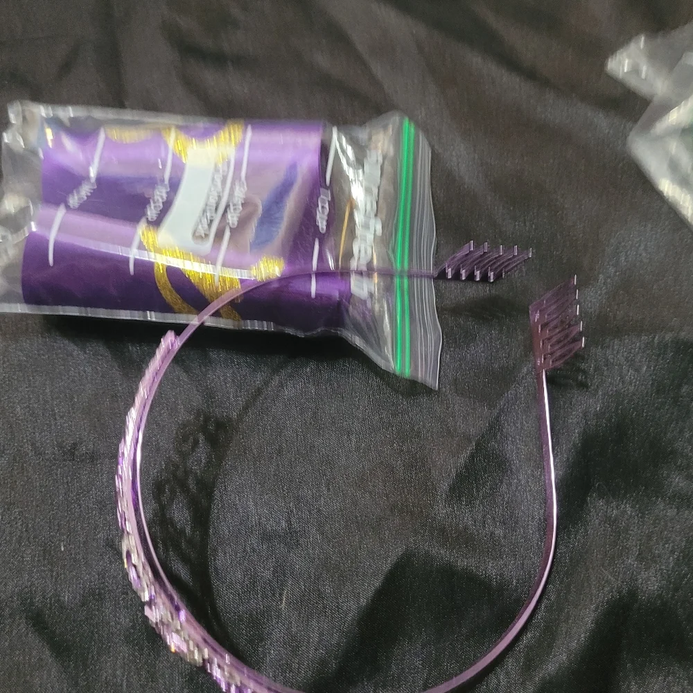 New "60 & Fabulous" Crown and Sash~Purple Metal~Birthday~Princess - Picture 4 of 7